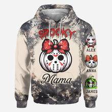 Load image into Gallery viewer, Personalized Spooky Mama All Over Shirt for Mom | Custom Name Gift
