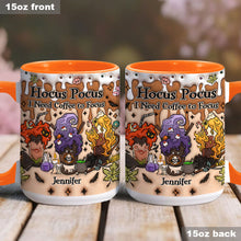Load image into Gallery viewer, Personalized Three Witches Accent Mug for Fall Coffee Lovers
