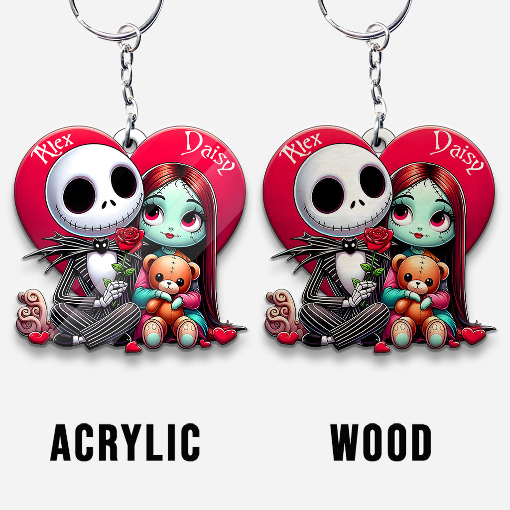 Personalized Nightmare Keychain Custom Name Gift for Couple
