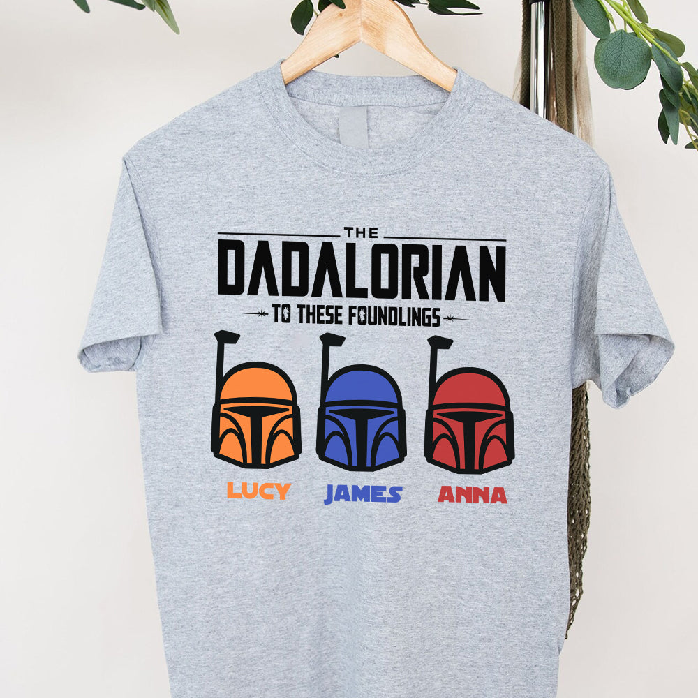 Personalized Dadalorian T-Shirt & Hoodie Gift for Dad | Custom Family Names