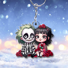 Load image into Gallery viewer, Personalized Horror Couple Keychain Custom Name Gift
