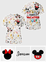 Load image into Gallery viewer, Personalized Disney Family Vacation All Over Shirt for Kids
