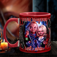 Load image into Gallery viewer, Personalized Chucky &amp; Tiffany Accent Mug Custom Name Gift
