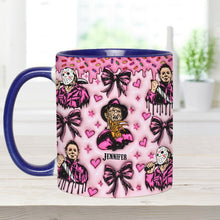 Load image into Gallery viewer, Personalized Pink Halloween Accent Mug with Custom Name
