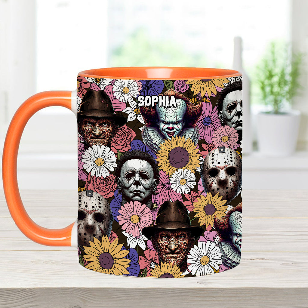Personalized Horror Movie Accent Mug with Custom Name Gift