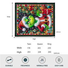 Load image into Gallery viewer, Personalized Grinchmas Quilt Holiday Gift for Kids &amp; Family
