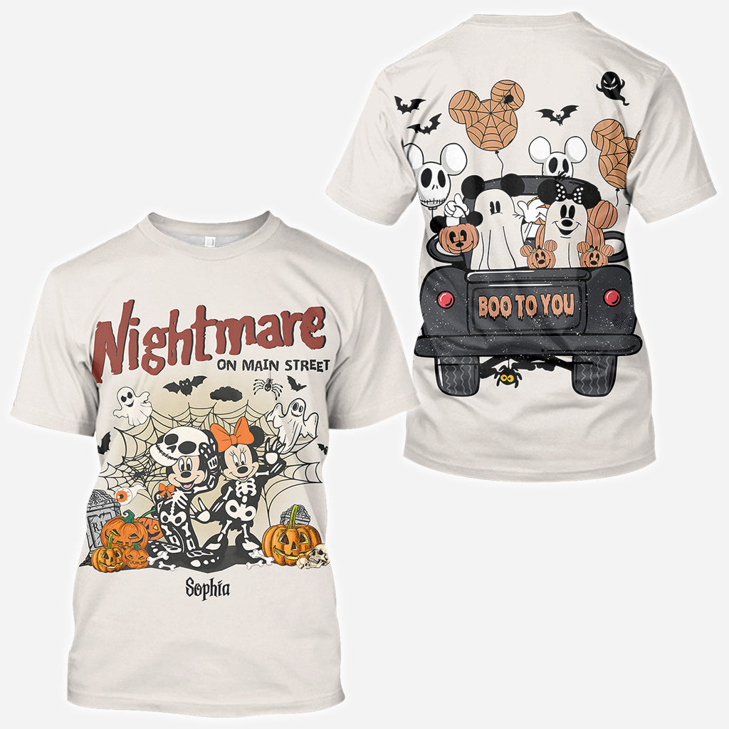 Personalized Nightmare On Main Street Mouse All Over Shirt for Halloween Gift