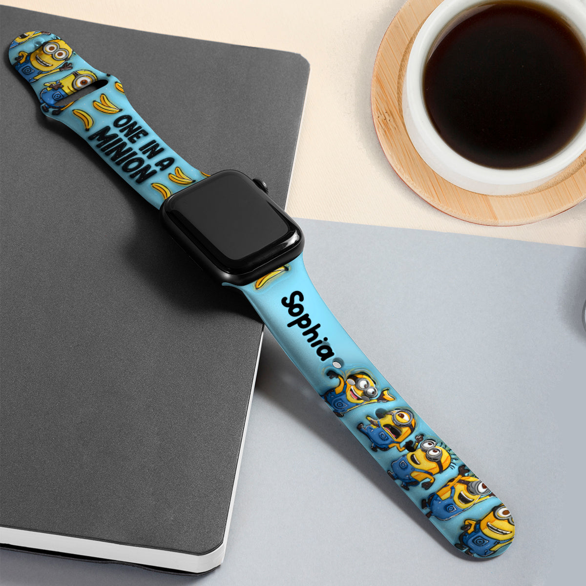 Personalized Silicone Apple Watch Band One In A Minion Gift