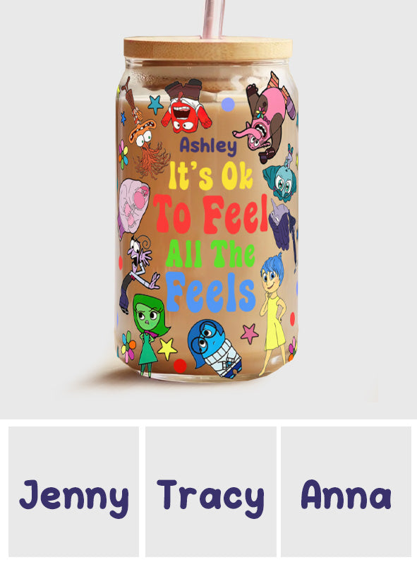 Personalized 16oz Can Glass with Straw Custom Name Gift