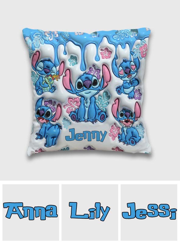 Personalized Throw Pillow with Ohana Design for Family Gift