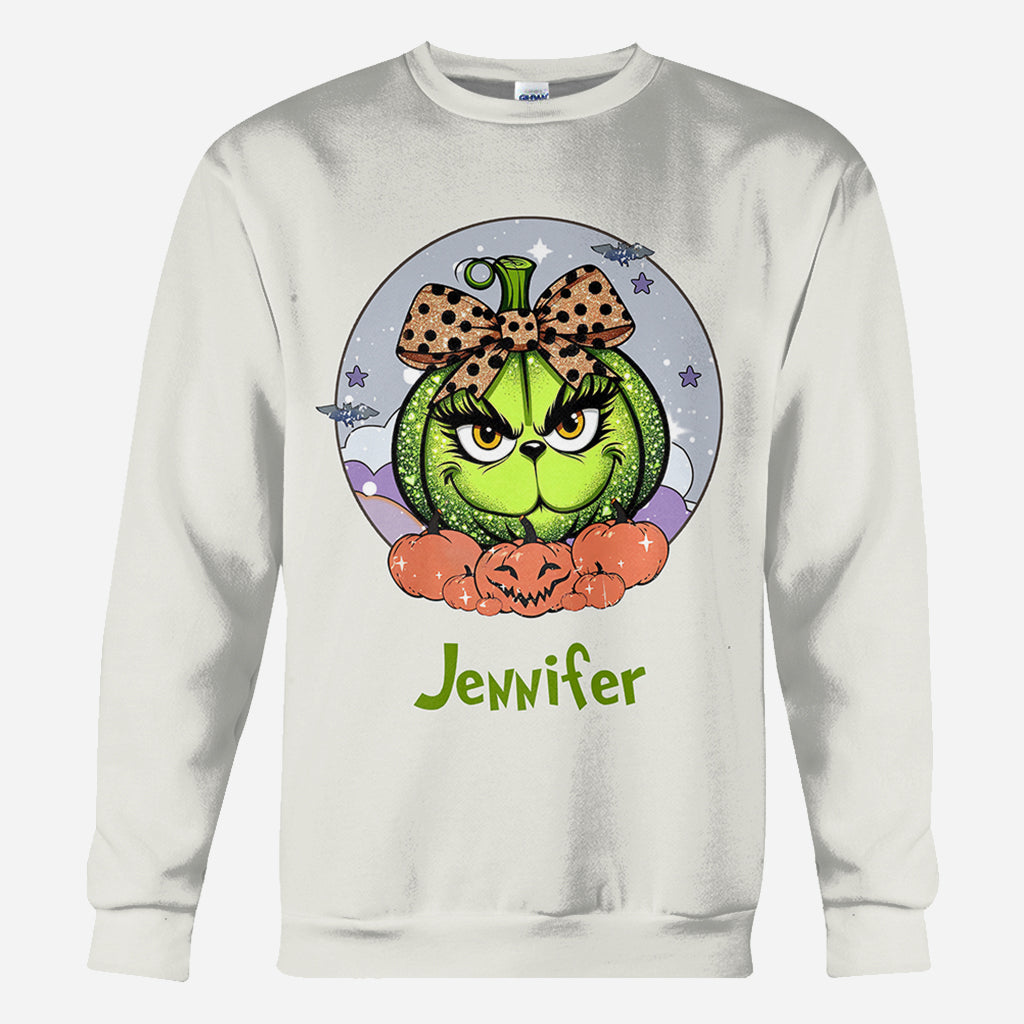 Personalized Christmas All-Over Shirt Cute Pumpkin Design Gift
