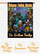 Load image into Gallery viewer, Personalized Halloween Mouse House Flag with Family Name
