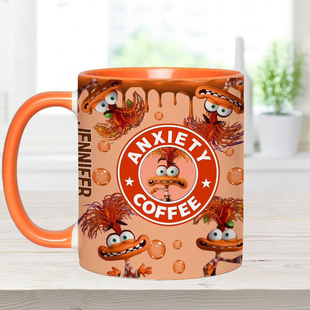 Personalized Accent Mug Custom Name Anxiety Coffee Gift