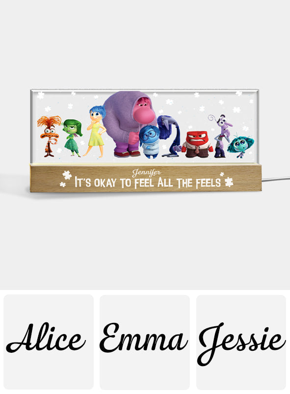 Personalized Autism Awareness LED Night Light Custom Name Gift