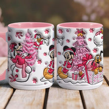 Load image into Gallery viewer, Personalized Christmas Mouse Accent Mug Custom Name Gift
