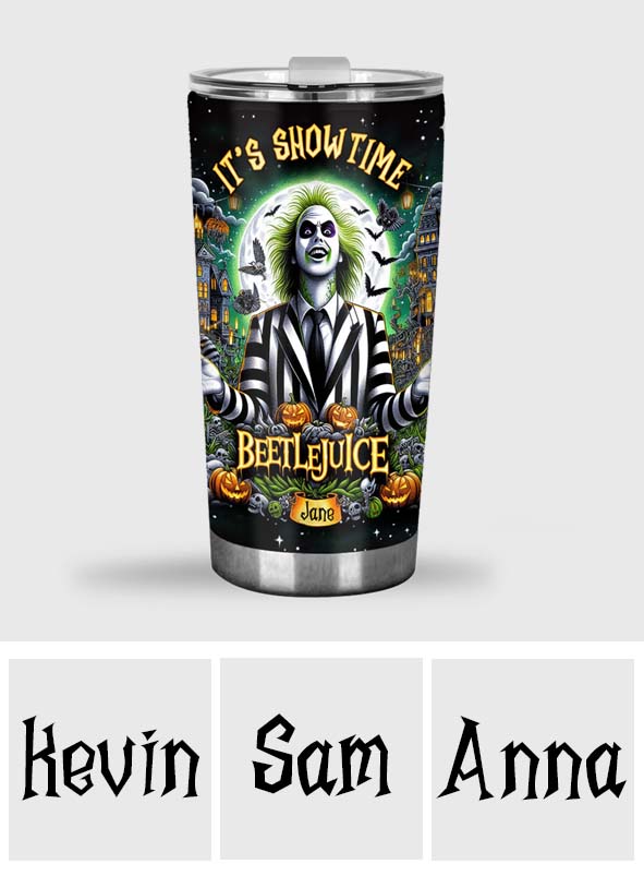Personalized Halloween Tumbler Custom Name Gift for Beetlejuice Fan