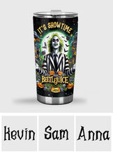 Load image into Gallery viewer, Personalized Halloween Tumbler Custom Name Gift for Beetlejuice Fan
