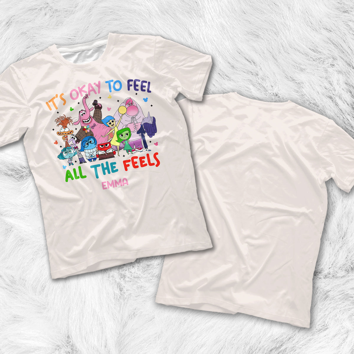 Personalized All Over Shirt & Shorts Set for Women - Colorful Feelings Gift