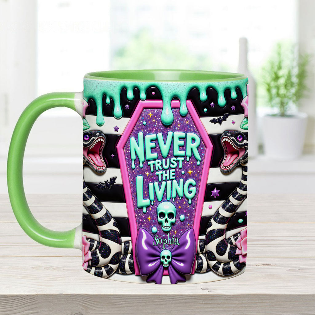 Personalized Accent Mug Never Trust The Living Gift for Couple