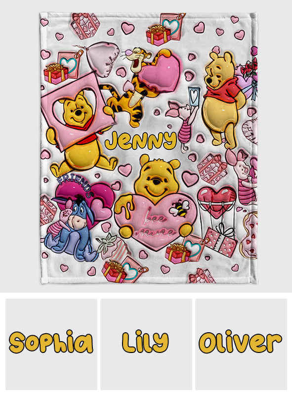 Personalized Winnie the Pooh Mouse Blanket Unique Gift for Loved Ones
