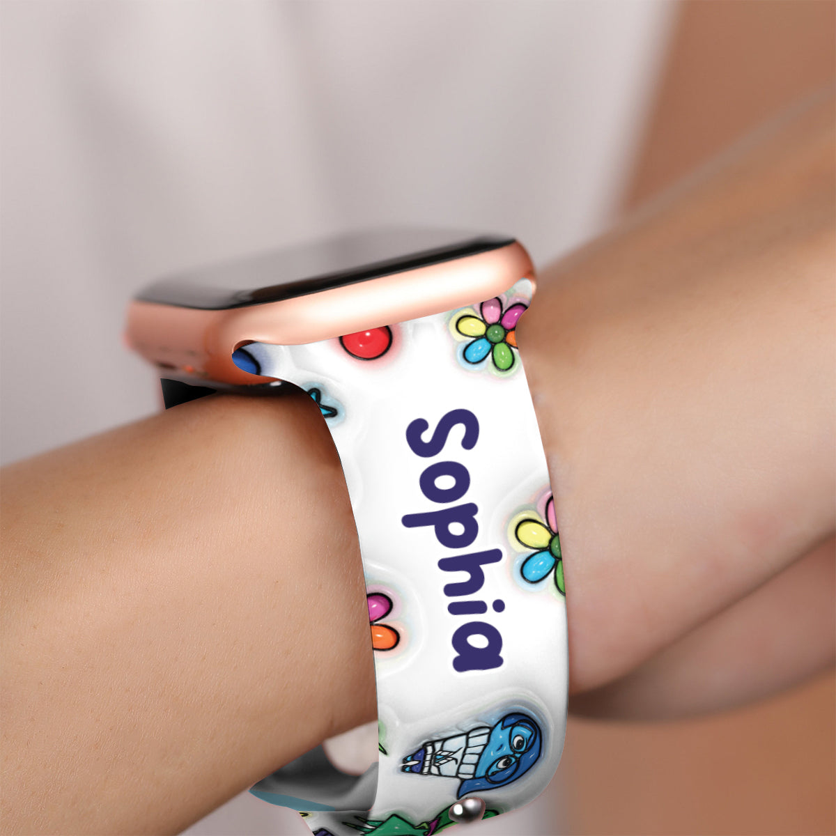 Personalized Silicone Apple Watch Band Custom Name Gift