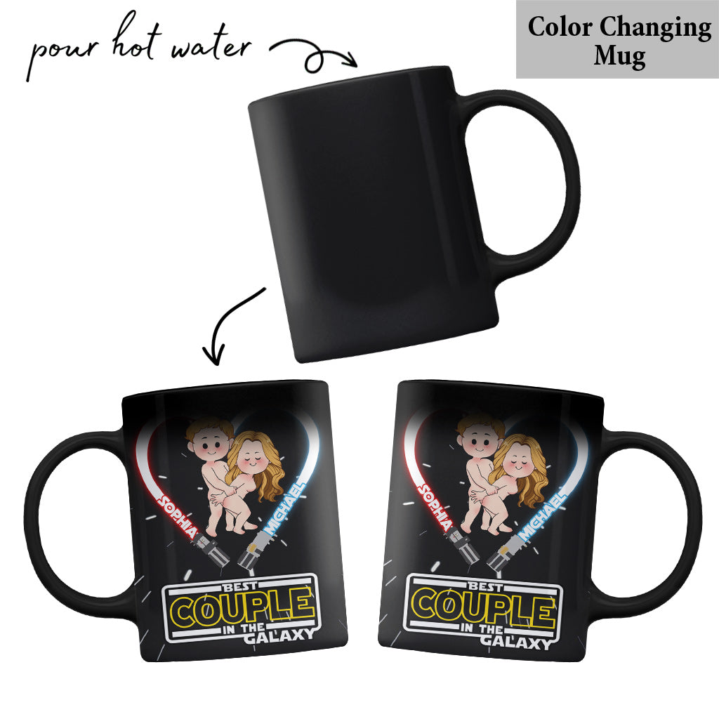 Personalized Couple Mug Custom Names Best Couple in the Galaxy Gift