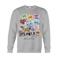 Load image into Gallery viewer, Personalized Couple T-shirt &amp; Hoodie with Custom Names Gift for Her &amp; Him
