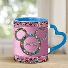 Load image into Gallery viewer, Personalized Heart Handle Mug Custom Name Gift for Mom
