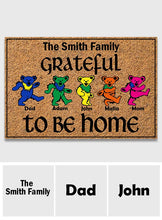 Load image into Gallery viewer, Personalized Family Doormat Grateful To Be Home Gift
