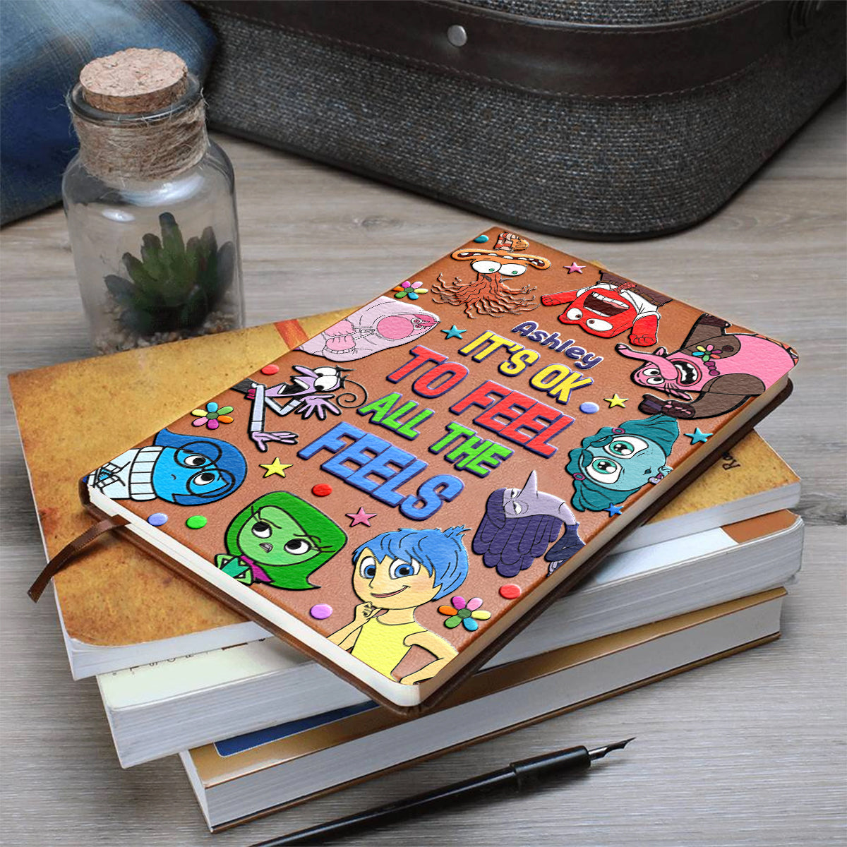 Personalized Leather Journal Custom Name Gift for Graduation