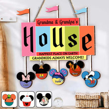 Load image into Gallery viewer, Personalized Happiest Place on Earth Wood Sign for Grandparents - Custom Name Decor Gift
