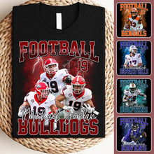 Load image into Gallery viewer, Personalized Football T-Shirt and Hoodie Custom Game Day Gift
