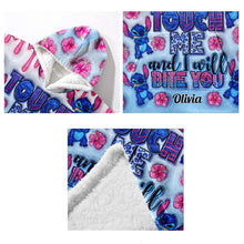 Load image into Gallery viewer, Personalized Ohana Blanket Hoodie Custom Name Soft Gift
