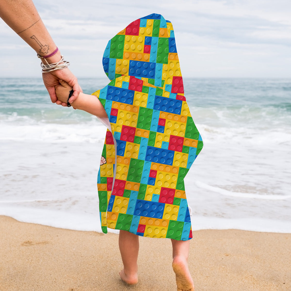 Personalized Kids Hooded Towel Poncho - Custom Name Gift