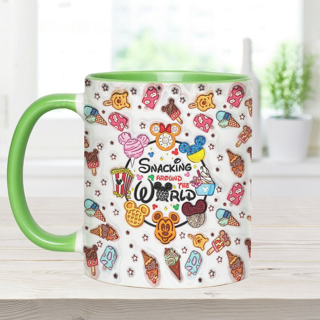 Personalized Snacking Around the World Accent Mug Gift for Mom