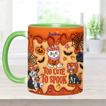 Load image into Gallery viewer, Personalized Halloween Accent Mug Cute Cat Design Gift

