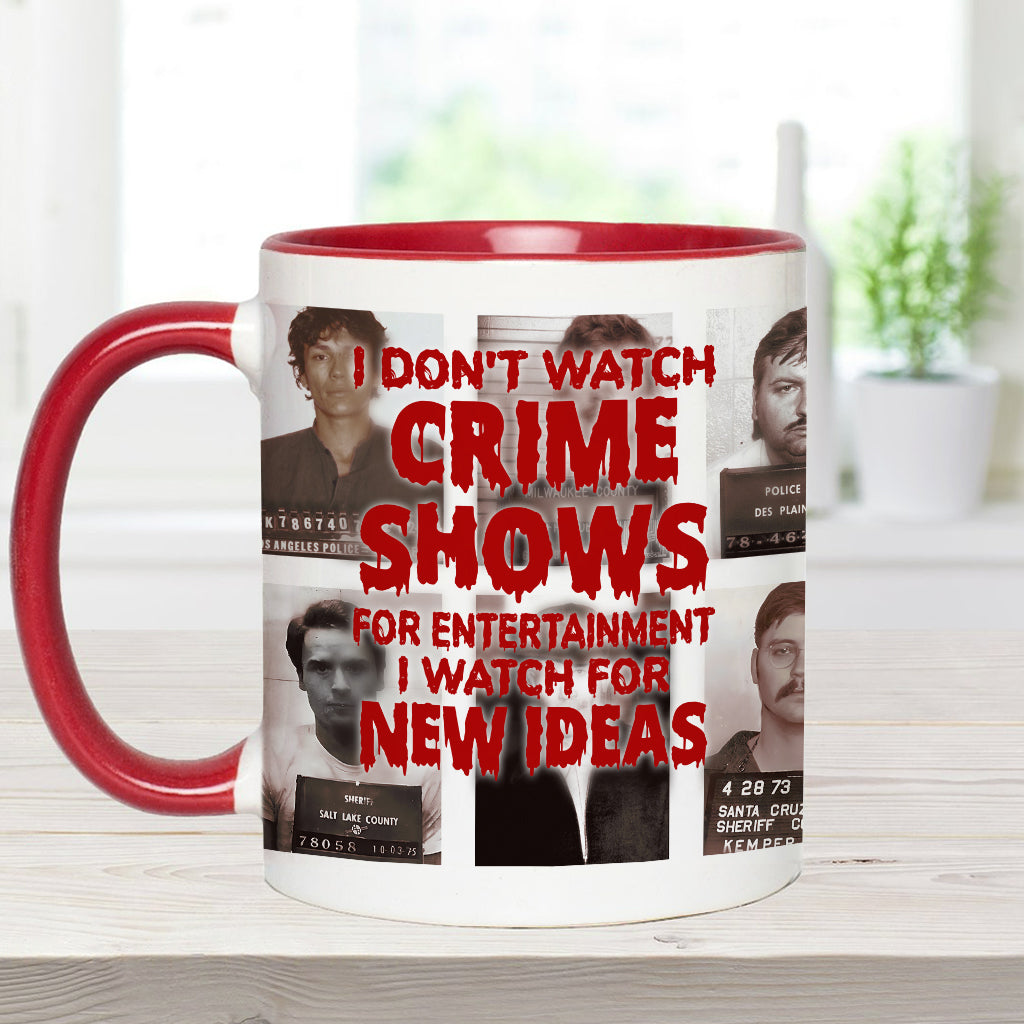Personalized Accent Mug with Funny Crime Show Quote Gift Idea