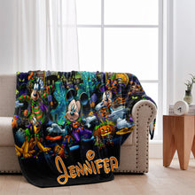 Load image into Gallery viewer, Personalized Halloween Blanket Custom Name Cozy Gift
