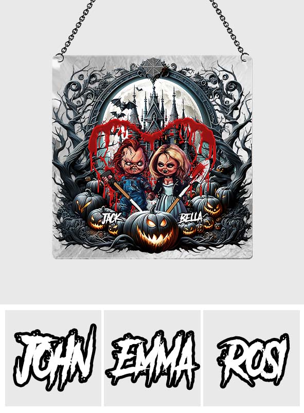 Personalized Halloween Suncatcher Ornament Custom Name Gift