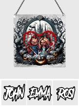 Load image into Gallery viewer, Personalized Halloween Suncatcher Ornament Custom Name Gift
