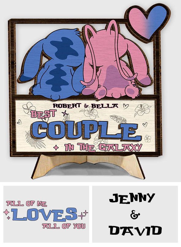 Custom Ohana 2 Layered Wood Sign Gift for Couple Anniversary