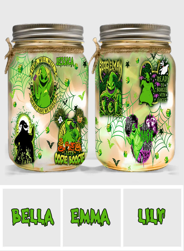 Personalized Oogie Boogie Mason Jar Light Decor Gift for Halloween