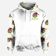 Load image into Gallery viewer, Personalized Grinch Hoodie &amp; Leggings Set Custom Name Gift for Christmas
