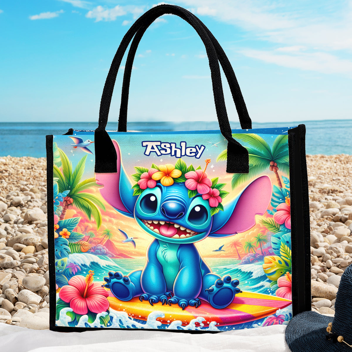 Personalized Ohana Canvas Tote Bag for Mom Beach Gift