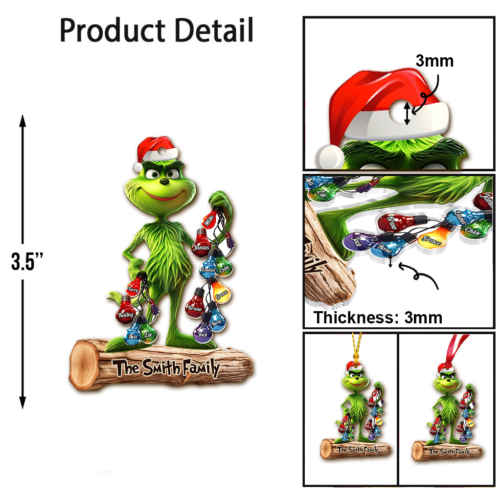 Personalized Christmas Family Ornament Custom Name Gift