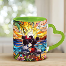Load image into Gallery viewer, Personalized Heart Handle Mug Custom Name Gift for Couple
