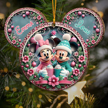 Load image into Gallery viewer, Personalized Mouse Ornament with Custom Names for Christmas
