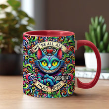 Load image into Gallery viewer, Personalized Ceramic Accent Mug with Colorful Cat Design for Birthdays or Christmas
