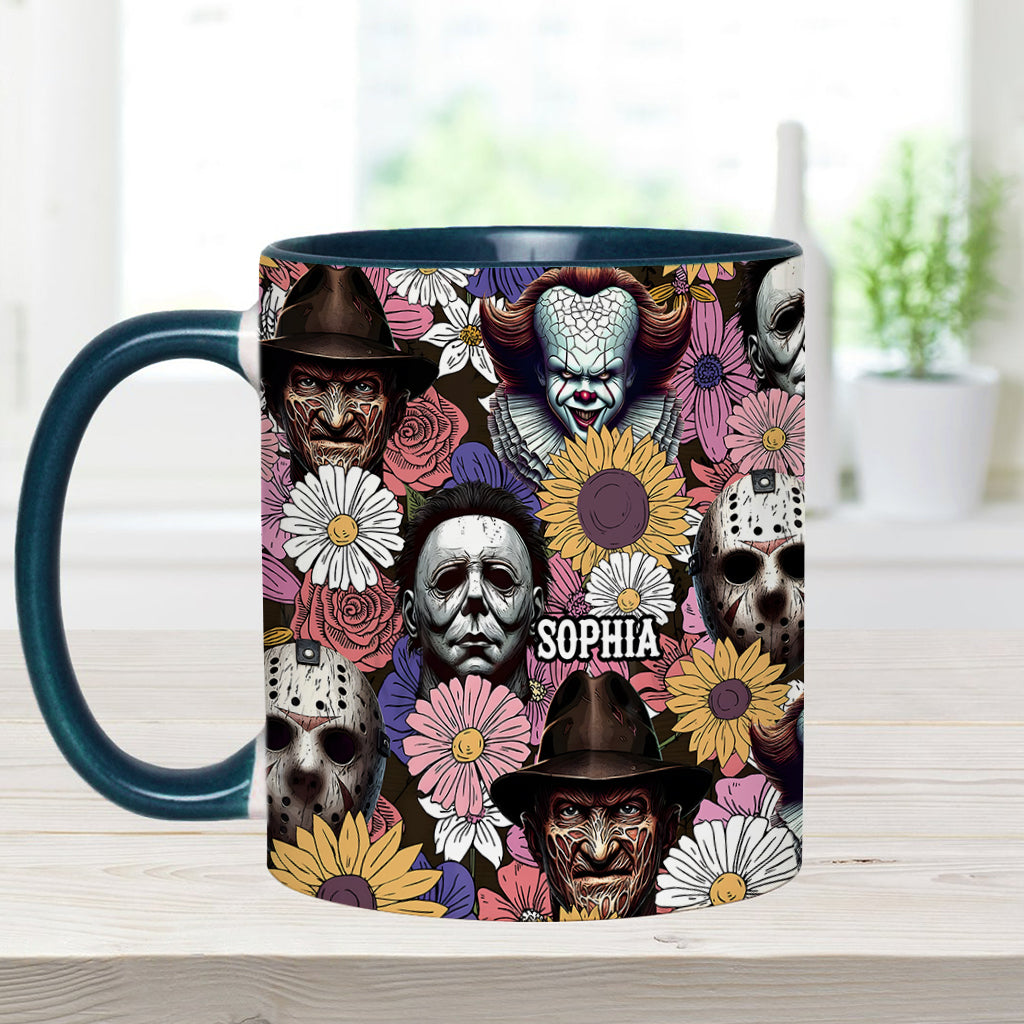 Personalized Horror Accent Mug with Custom Name for Fans
