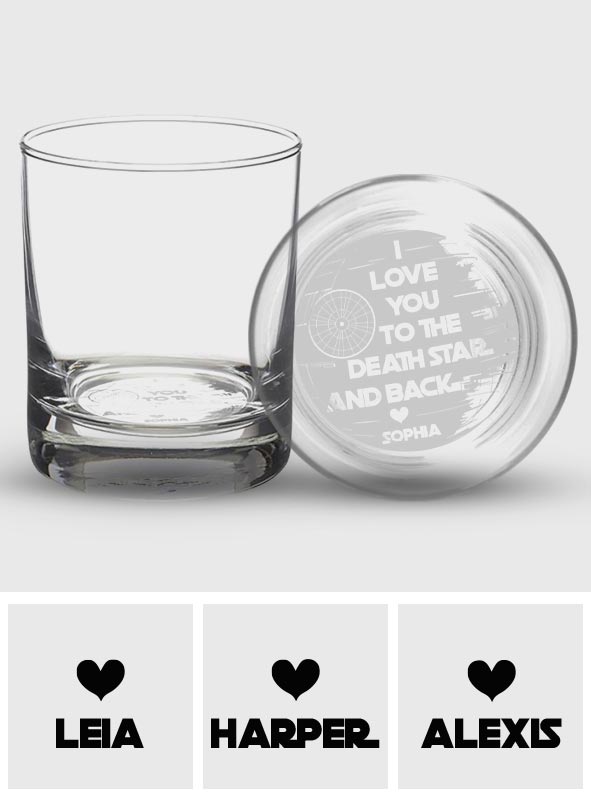 Personalized Engraved Whiskey Glass Custom Love Message Gift